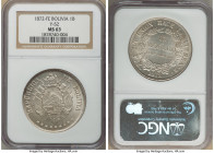Republic Boliviano 1872 PTS-FE MS63 NGC, Potosi mint, KM155.4. Elaborate shield variety. Lightly toned choice uncirculated. 

HID09801242017

© 20...