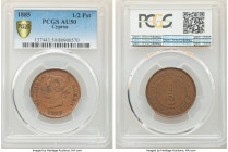British Colony. Victoria 1/2 Piastre 1885 AU50 PCGS, London mint, KM2. Gingerbread brown color. 

HID09801242017

© 2022 Heritage Auctions | All R...
