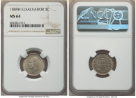 Republic Pair of Certified Assorted Centavos 1889-H NGC, 1) Centavo - MS62, KM106 2) 3 Centavos - MS64, KM107 Heaton mint. Sold as is, no returns. 
...