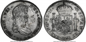 Ferdinand VII "Proper Bust" 8 Reales 1808 NG-M AU Details (Sea Salvaged) NGC, Nueva Guatemala mint, KM69, Cal-1223. The elusive key of all Ferdinand 8...