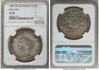 Republic Peso 1889-MG XF40 NGC, Nueva Guatemala mint, KM208. Bust variety, two year type. Mintage: 6,794. 

HID09801242017

© 2022 Heritage Auctio...