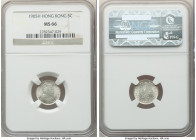 British Colony. Edward VII 5 Cents 1905-H MS66 NGC, Heaton mint, KM12. Fully struck satin surface toned a silver-gray with cartwheel luster. 

HID09...