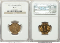 Republic Proof Krona 1957 PR62 NGC, KM12a. First year of type. 

HID09801242017

© 2022 Heritage Auctions | All Rights Reserved