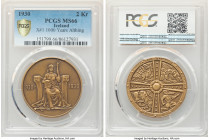Republic 2 Kronur 1930 MS66 PCGS, Muldenhutten mint, KM-X1. Mintage: 20,000. One year type commemorating 1000 Years Althing. 

HID09801242017

© 2...