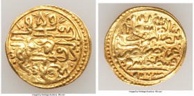 Ottoman Empire. Suleyman I (AH 926-974 / AD 1520-1566) gold Sultani AH 926 (AD 1520/1521) XF, Constantinople mint (in Turkey). 20mm. 3.52gm. 

HID09...