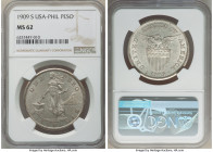 USA Administration Peso 1909-S MS62 NGC, San Francisco mint, KM172. Dove-gray toning with underlying luster. 

HID09801242017

© 2022 Heritage Auc...