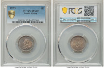 George V 6 Pence 1923 MS62 PCGS, Pretoria mint, KM-A16. Blue and purple toning with golden center. 

HID09801242017

© 2022 Heritage Auctions | Al...