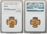 George V gold Sovereign 1931-SA MS65 NGC, Pretoria mint, KM-A22, S-4005. AGW 0.2355 oz. 

HID09801242017

© 2022 Heritage Auctions | All Rights Re...