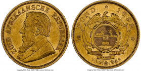 Republic gold "Double Shaft" 1/2 Pond 1892 AU55 NGC, Berlin mint, KM9.1, Fr-3, Hern-Z38. Mintage: 10,000. Double shaft wagon tongue. 

HID0980124201...