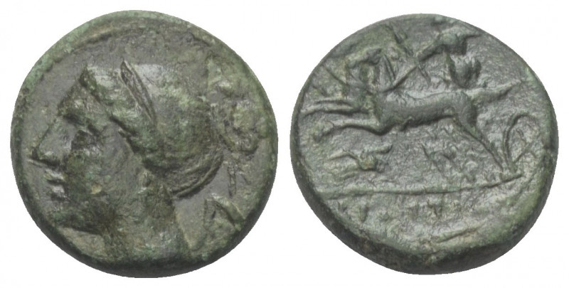 Bruttium. Brettii.

 Bronze. Ca. 211 - 208 v. Chr.
Vs: Kopf der Nike links.
...