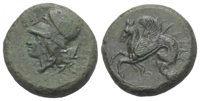 Sizilien. Syrakus.

 Bronze. Ca. 375 - 344 v. Chr.
Vs: Kopf der Athena mit ko...