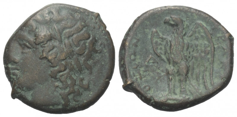 Sizilien. Syrakus. Hiketas (287 - 278 v. Chr.).

 Bronze.
Vs: Kopf des bartlo...