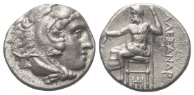 Königreich Makedonien. Alexander III. der Große (336 - 323 v. Chr.).

 Drachme (Silber). Ca. 328 - 323 v. Chr. Abydos (?).
Vs: Kopf des jugendliche...