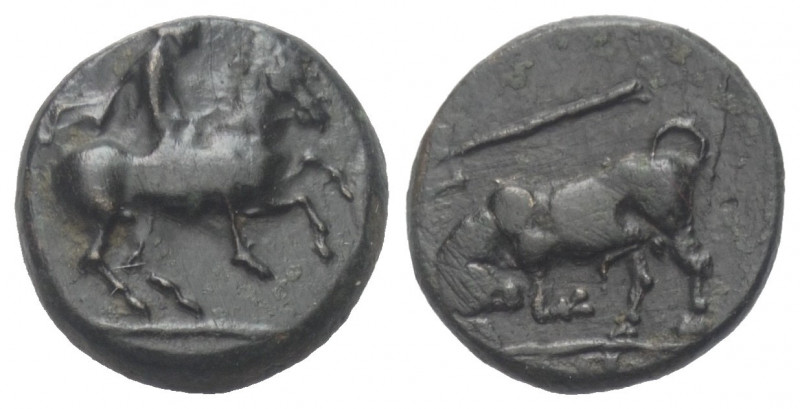 Thessalien. Krannon.

 Bronze. Ca. 350 - 300 v. Chr.
Vs: Reiter auf Pferd nac...