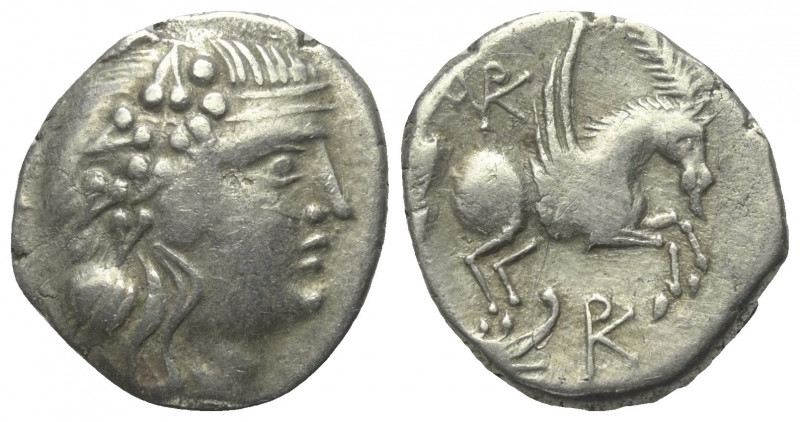Inseln vor Epiros. Korkyra.

 Didrachme (Silber). Ca. 229 - 48 v. Chr.
Vs: Ko...