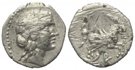 Inseln vor Epiros. Korkyra.

 Didrachme (Silber). Ca. 229 - 48 v. Chr.
Vs: Kopf des Dionysos mit Efeukranz rechts.
Rs: Pegasos mit Palmzweig nach ...