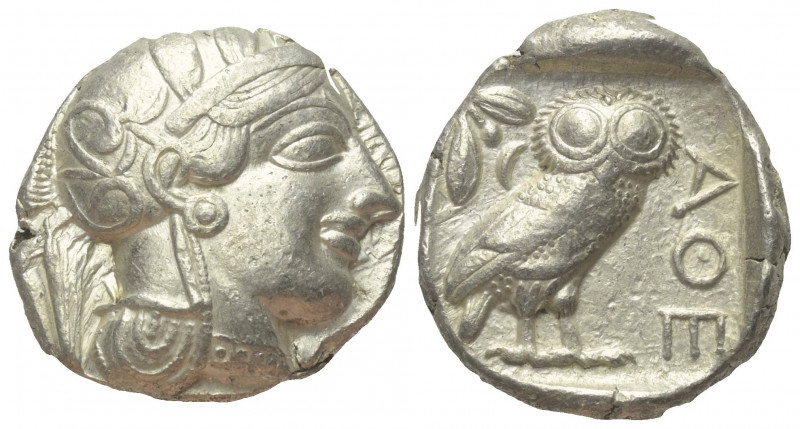 Attika. Athen.

 Tetradrachme (Silber). Ca. 454 - 404 v. Chr.
Vs: Kopf der At...