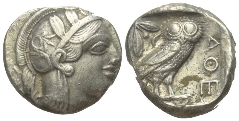 Attika. Athen.

 Tetradrachme (Silber). Ca. 454 - 404 v. Chr.
Vs: Kopf der At...