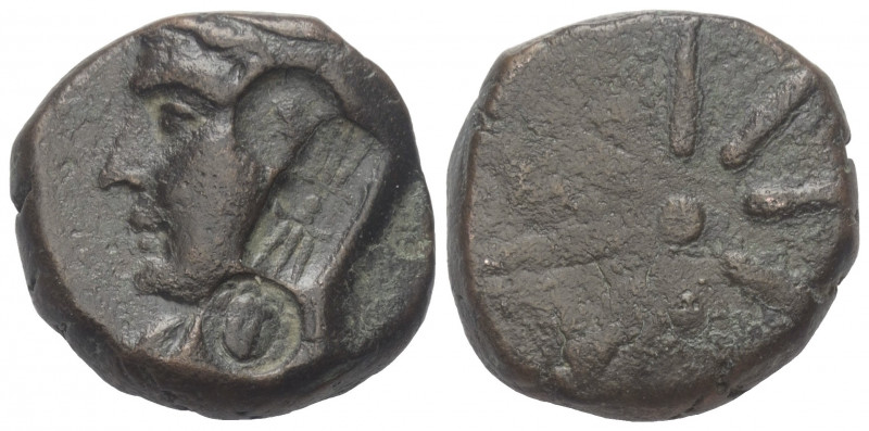 Pontos. Ungesicherte Münzstätte.

 Bronze. Ca. 130 - 100 v. Chr.
Vs: Kopf mit...