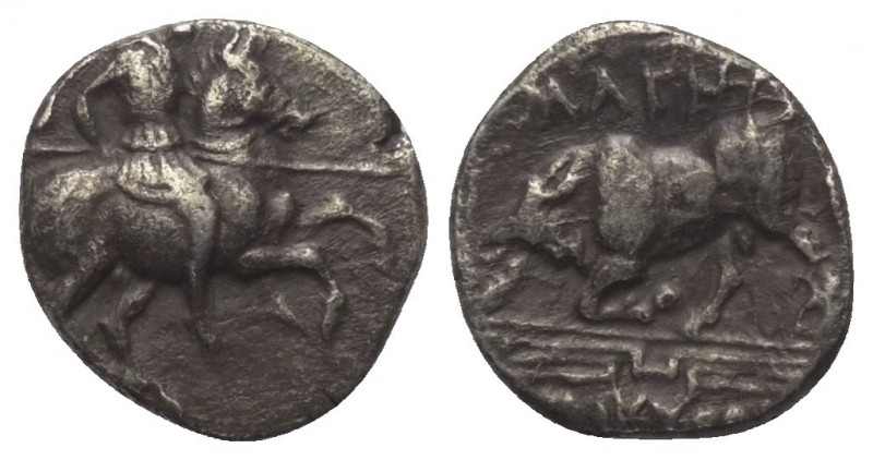 Ionien. Magnesia am Mäander.

 Diobol (Silber). Ca. 350 - 325 v. Chr.
Vs: Rei...