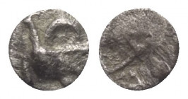 Ionien. Phokaia.

 Tetartemorion (Silber). Ca. 625 - 550 v. Chr.
Vs: Greifenkopf links.
Rs: Viergeteiltes Quadratum incusum.

5 mm. 0,14 g. 

...