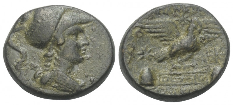 Phrygien. Apameia am Mäander.

 Bronze. Ca. 100 - 50 v. Chr.
Vs: Büste der At...
