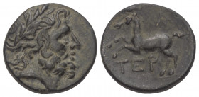 Pisidien. Termessos.

 Bronze. 72 / 71 v. Chr. (Jahr 1).
Vs: Kopf des Zeus mit Lorbeerkranz rechts.
Rs: Pferd nach links galoppierend; im Feld rec...