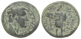Phrygien. Aizanoi. Claudius (41 - 54 n. Chr.).

 Bronze.
Vs: Kopf des Claudius mit Lorbeerkranz rechts.
Rs: Zeus mit Adler und Szepter nach links ...
