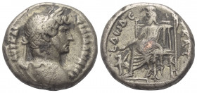 Ägypten. Alexandria. Hadrianus (117 - 138 n. Chr.).

 Tetradrachme (Billon). 127 / 128 n. Chr. (Jahr 12).
Vs: Kopf des Hadrian mit Lorbeerkranz rec...