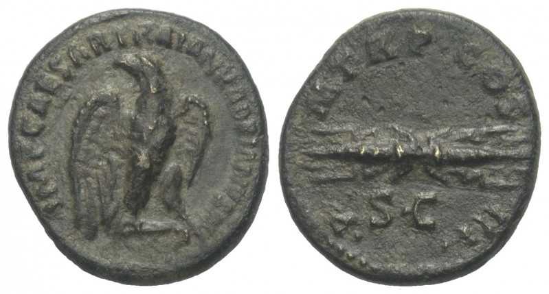 Hadrianus (117 - 138 n. Chr.).

 Quadrans. 119 n. Chr. Rom.
Vs: IMP CAESAR TR...