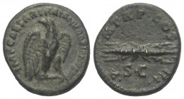 Hadrianus (117 - 138 n. Chr.).

 Quadrans. 119 n. Chr. Rom.
Vs: IMP CAESAR TRAIAN HADRIANVS AVG. Adler mit geöffneten Schwingen en face stehend, de...