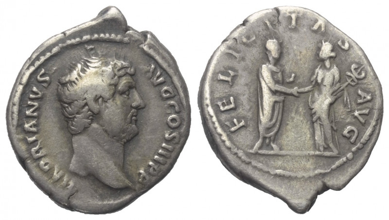 Hadrianus (117 - 138 n. Chr.).

 Denar (Silber). 134 - 138 n. Chr. Rom.
Vs: H...
