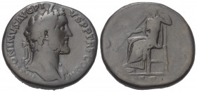 Antoninus Pius (138 - 161 n. Chr.).

 Denar (Silber). 140 - 144 n. Chr. Rom.
Vs: ANTONINVS AVG PIVS P P TR P COS III. Büste mit Lorbeerkranz und Dr...