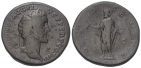 Antoninus Pius (138 - 161 n. Chr.).

 Sesterz. 140 - 144 n. Chr. Rom.
Vs: ANTONINVS AVG PIVS P P TR P COS III. Kopf mit Lorbeerkranz rechts.
Rs: G...
