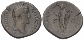 Antoninus Pius (138 - 161 n. Chr.).

 Sesterz. 145 - 147 n. Chr. Rom.
Vs: ANTONINVS AVG PIVS P P TR P. Kopf mit Lorbeerkranz rechts. 
Rs: HONORI A...
