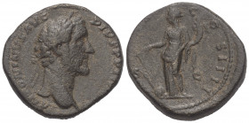 Antoninus Pius (138 - 161 n. Chr.).

 Sesterz. 157 - 158 n. Chr. Rom.
Vs: ANTONINVS AVG PIVS P P IMP II. Kopf mit Lorbeerkranz rechts.
Rs: [TR POT...