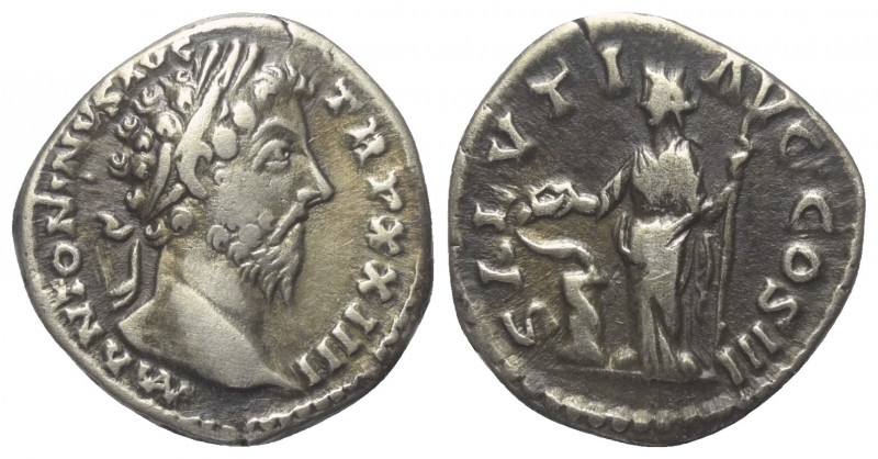 Marcus Aurelius (161 - 180 n. Chr.).

 Denar (Silber). 169 - 170 n. Chr. Rom....