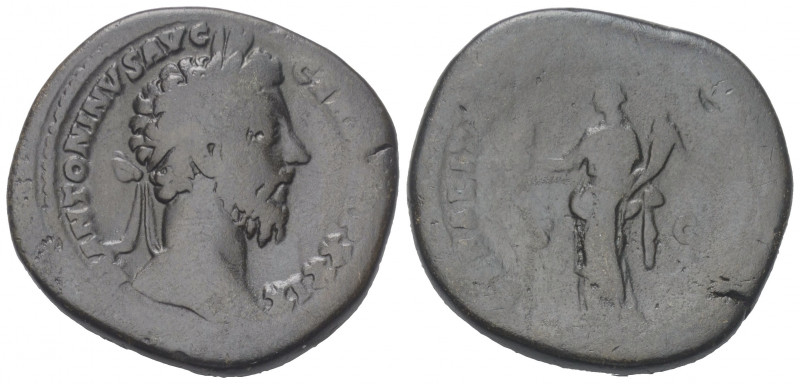 Marcus Aurelius (161 - 180 n. Chr.).

 Sesterz. 174 - 175 n. Chr. Rom.
Vs: M ...