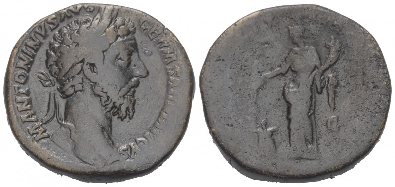 Marcus Aurelius (161 - 180 n. Chr.).

 Sesterz. 175 n. Chr. Rom.
Vs: M ANTONI...