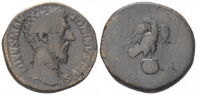 Marcus Aurelius (161 - 180 n. Chr.). Divus Marcus Aurelius.

 Sesterz. Nach 180 n. Chr. Rom.
Vs: DIVVS M ANTONINVS PIVS. Kopf rechts.
Rs: [CONSECR...