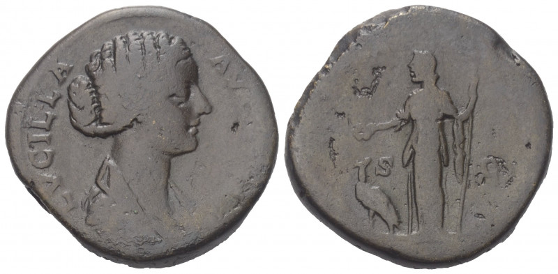Lucilla (gest. 181 n. Chr.).

 Sesterz. 161 - 169 n. Chr. Rom.
Vs: LVCILLA AV...