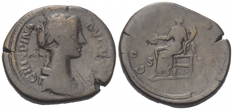 Crispina (gest. 192 n. Chr.).

 Sesterz. 177 - 182 n. Chr. Rom.
Vs: CRISPINA ...
