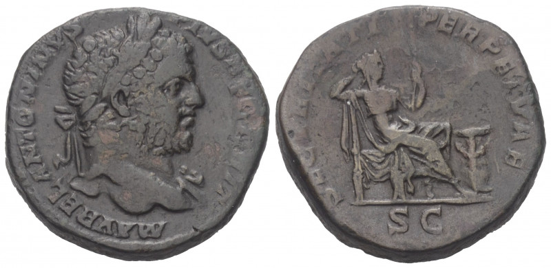 Caracalla (197 - 217 n. Chr.).

 Sesterz. 210 - 213 n. Chr. Rom.
Vs: M AVREL ...