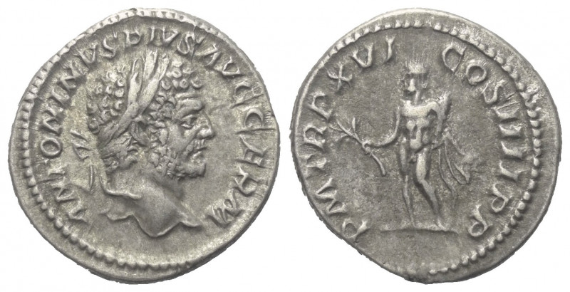 Caracalla (197 - 217 n. Chr.).

 Denar (Silber). 213 n. Chr. Rom.
Vs: ANTONIN...