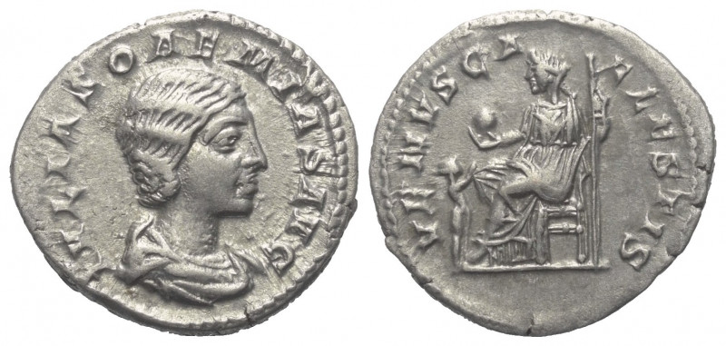 Iulia Soaemias (gest. 222 n. Chr.).

 Denar (Silber). 219 - 220 n. Chr. Rom.
...