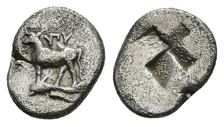 THRACE. Byzantion. (Circa 340-320 BC). AR Hemidrachm. 2.38 g. 11.5 mm.