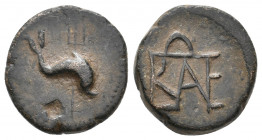 KINGS OF BOSPOROS. Pantikapaion.Polemo I (Circa 37-8 BC). Ae. 6.07 g. 17.20 mm.