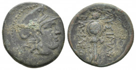 KINGS OF THRACE (Macedonian). Lysimachos (305-281 BC). Ae. 5.80 g. 22.75 mm.