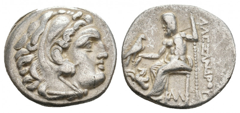 KINGS OF MACEDON. Alexander III 'the Great' (336-323 BC). AR Drachm. 4.15 g. 18....