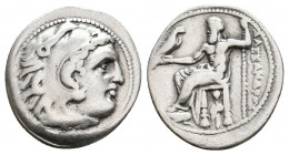KINGS OF MACEDON. Alexander III 'the Great' (336-323 BC). AR Drachm. 4.16 g. 19 mm.